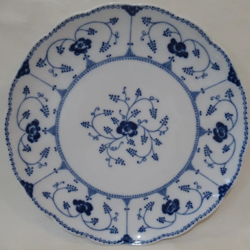 Vintage Christineholm Porcelaine No 1 Echt Cobalt 10-1/2" Dinner Plate